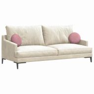 Възглавници за седалки 2 pcs Розово Ø 40 x 13 см Кадифе