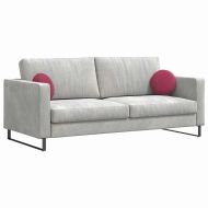 Възглавници за седалки 2 pcs Виненочервен Ø 40 x 13 см Кадифе