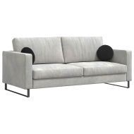 Възглавници за седалки 2 pcs Черно Ø 40 x 13 см Кадифе