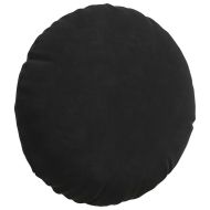 Възглавници за седалки 2 pcs Черно Ø 40 x 13 см Кадифе