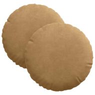 Възглавници за седалки 2 pcs Кафяво Ø 40 x 13 см Кадифе