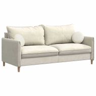 Възглавници за седалки 2 pcs Крем Ø 40 x 13 см Кадифе