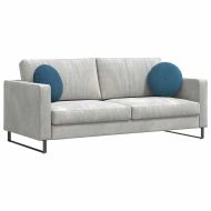 Възглавници за седалки 2 pcs Синьо Ø 40 x 13 см Кадифе