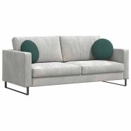 Възглавници за седалки 2 pcs Тъмен зелен Ø 40 x 13 см Кадифе