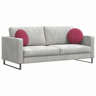 Възглавници за седалки 2 pcs Виненочервен Ø 40 x 13 см Кадифе