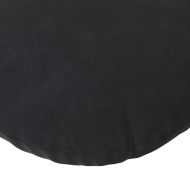 Възглавници за седалки 2 pcs Черно Ø 40 x 13 см Кадифе