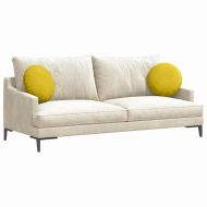 Възглавници за седалки 2 pcs Жълто Ø 40 x 13 см Кадифе