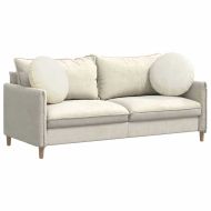 Възглавници за седалки 2 pcs Крем Ø 40 x 13 см Кадифе