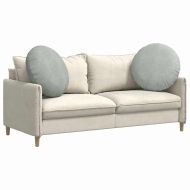 Възглавници за седалки 2 pcs Светлосиво Ø 40 x 13 см Кадифе