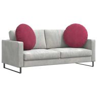 Възглавници за седалки 2 pcs Виненочервен Ø 40 x 13 см Кадифе