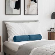 Възглавници валяци 2 pcs Синьо Ø 15 x 40 см Кордюрова тъкан