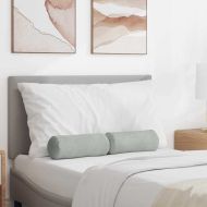 Възглавници валяци 2 pcs Светлосиво Ø 15 x 40 см