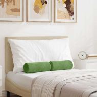 Възглавници валяци 2 pcs Светло зелено Ø 15 x 40 см