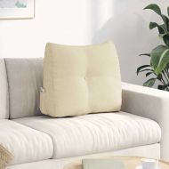 Възглавница за гръб Крем 60 x 24 x 50 см текстил