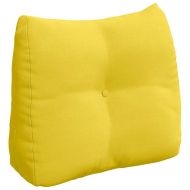 Възглавница за гръб Светло жълто 60 x 24 x 50 см текстил