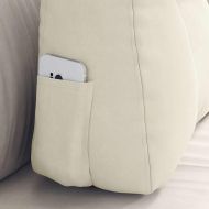 Възглавница за гръб Крем 60 x 24 x 50 см Кадифе