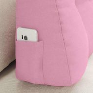 Възглавница за гръб Розово 80 x 24 x 50 см текстил