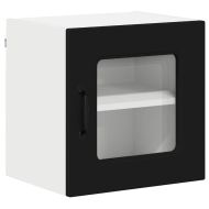 Кухненски шкаф 2 pcs Черно 40 x 31 x 40 см Инженерно дърво