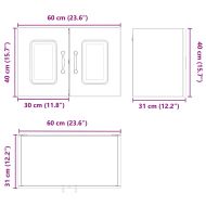 Кухненски шкаф Циментено сиво 60 x 31 x 40 см Инженерно дърво