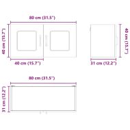 Кухненски шкаф с рафт Кафяв дъб 80 x 31 x 40 см Инженерно дърво