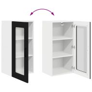 Кухненски шкаф 2 pcs Черно 40 x 31 x 80 см Инженерно дърво