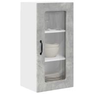 Кухненски шкаф с рафт 2 pcs Циментено сиво 40 x 31 x 80 см