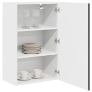 Кухненски шкаф с рафт Черно 50 x 31 x 80 см Инженерно дърво