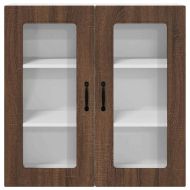 Кухненски шкаф с рафт Кафяв дъб 80 x 31 x 80 см Инженерно дърво