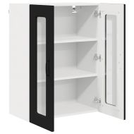 Кухненски шкаф с рафт Черно 60 x 31 x 80 см Инженерно дърво