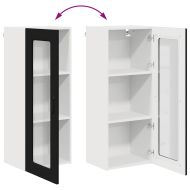 Кухненски шкаф с рафт Черно 40 x 31 x 100 см Инженерно дърво