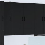 Кухненски шкаф с рафт Черно 80 x 31 x 100 см Инженерно дърво