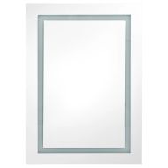 LED шкаф с огледало за баня, цвят дъб, 50x13x70 см