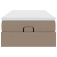 Османска легло с матрак, капучино, 90x200 см, изкуствена кожа