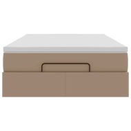 Османска легло с матрак, капучино, 120x200 см, изкуствена кожа