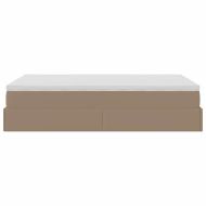 Османска легло с матрак, капучино, 120x200 см, изкуствена кожа