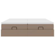 Османска легло с матраци, капучино, 180x200 см, изкуствена кожа