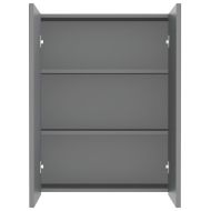 Шкаф с огледало за баня, 60x15x75 см, МДФ, антрацит