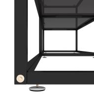 ТВ шкаф, черен, 220x40x40,5 см, закалено стъкло