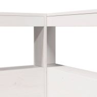 Легло с етажерка за книги, без матрак, 90x200 см, бор масив