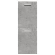 Комплект мебели за баня от 4 части бетонно сив инженерно дърво