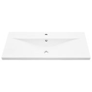 Комплект мебели за баня от 5 части бетонно сив инженерно дърво