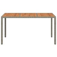 Градинска маса за хранене Сив 150 x 90 x 75 cm Полиратан