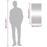 Стенно огледало 40x80 см стъкло правоъгълно