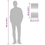 Стенно огледало, 30x60 см, стъкло, правоъгълно