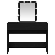 Тоалетка с чекмедже Черен дъб 100 x 40 x 130 см Инженерно дърво