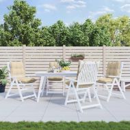 Възглавници за стол ниска облегалка 4 бр бежови Оксфорд плат