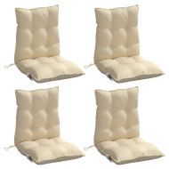 Възглавници за стол ниска облегалка 4 бр бежови Оксфорд плат