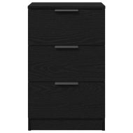 Нощен шкаф 2 pcs Черен дъб 40 x 65 x 65 см Инженерно дърво