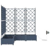 Градински саксии Сив 120 x 120 x 126 см Стомана