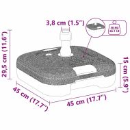 База за парасол на открито Черно 45 x 45 x 29.5 см Пластмаса